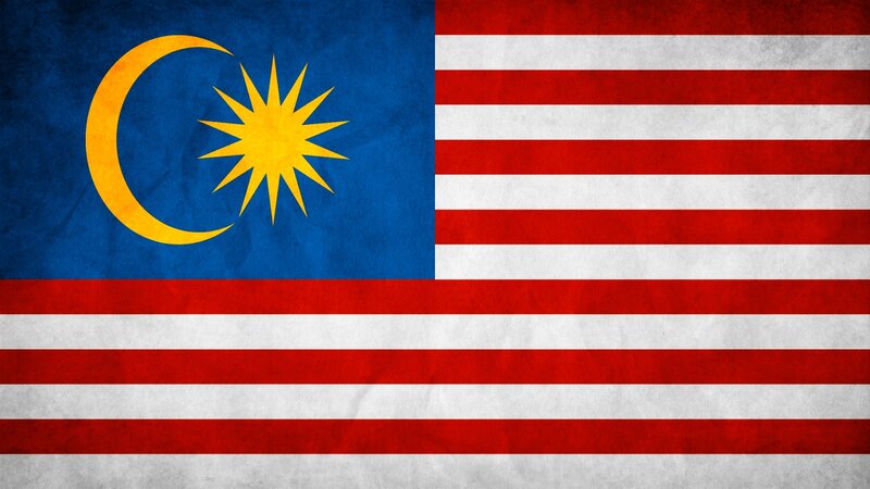Malaysian flag with textured effect