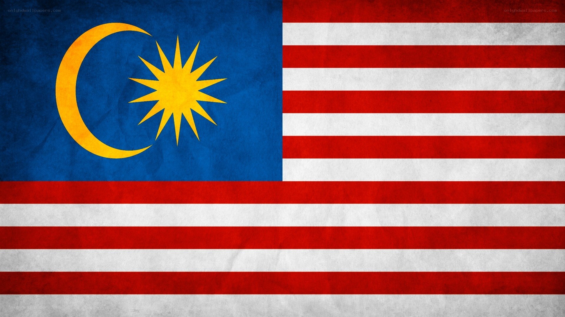 Malaysian flag with textured effect