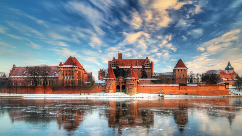 Malbork Castle — Blue, Dramatic, Winter
