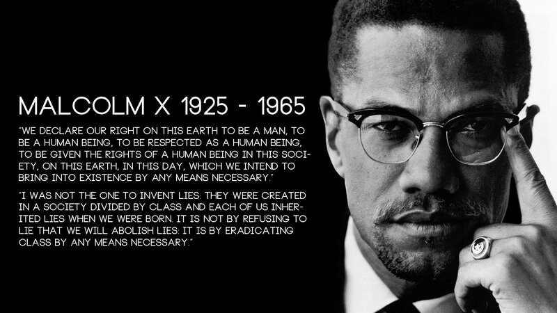 Malcolm X Portrait — Black