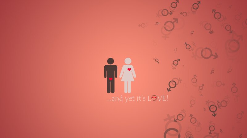 Male and Female Figures — Red, Romantic