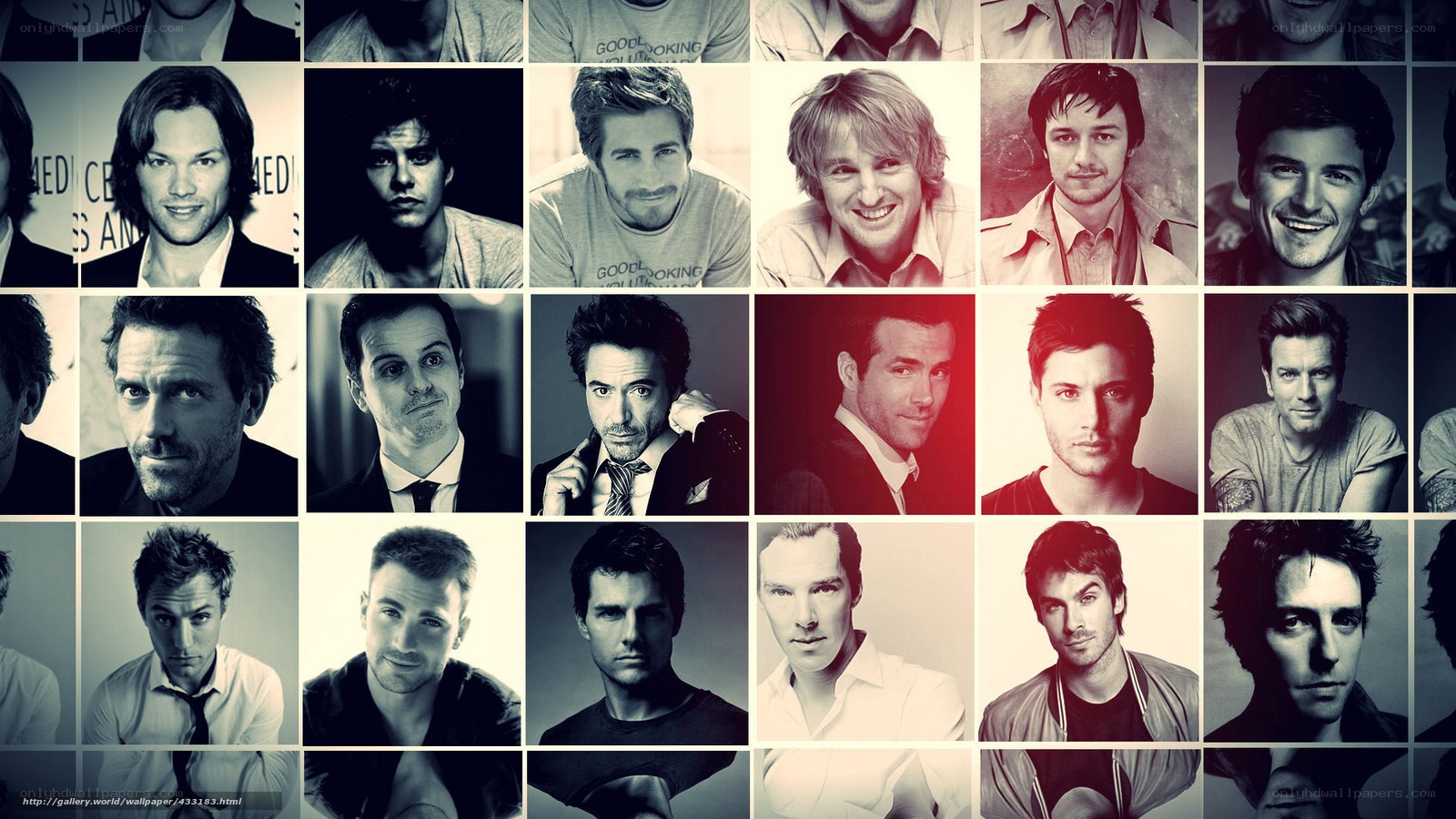 male celebrity portrait collage