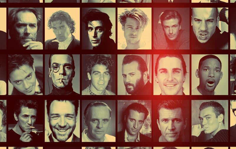 Male Celebrity Portraits — Red