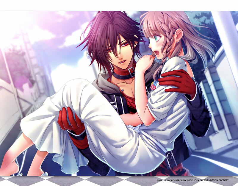 Male Character Carrying Female — White
