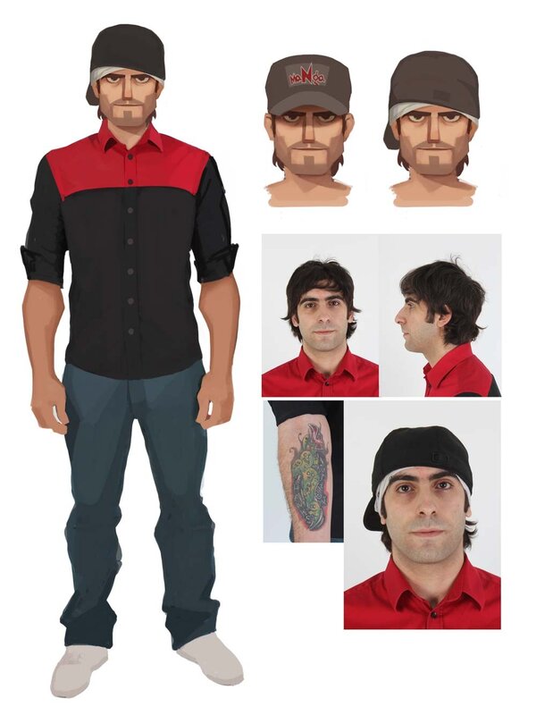 Male Character Design — Red