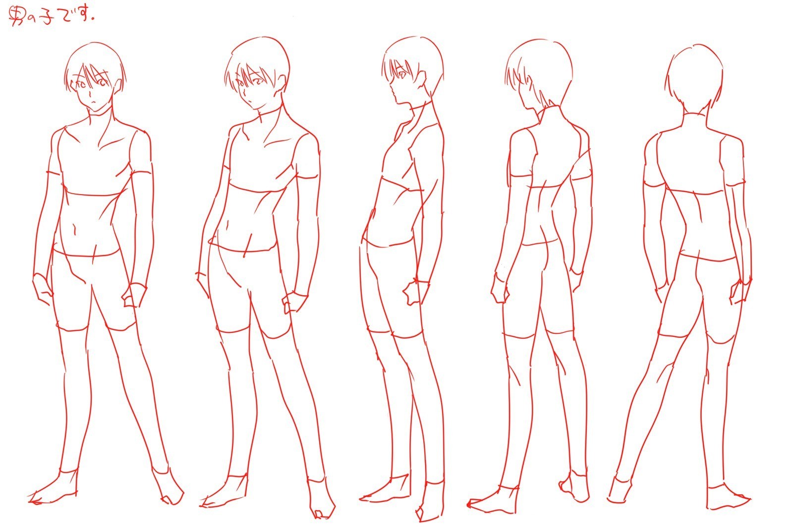 male character design sheet