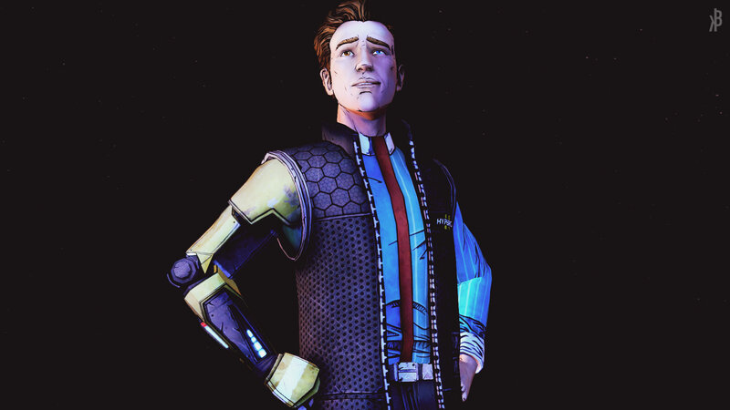 Male Character in Armor — Black, Dramatic, Night