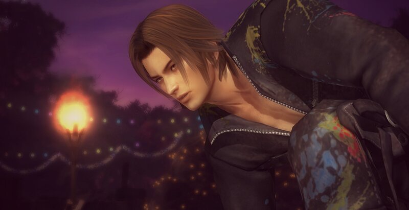 Male Character in Jacket — Purple