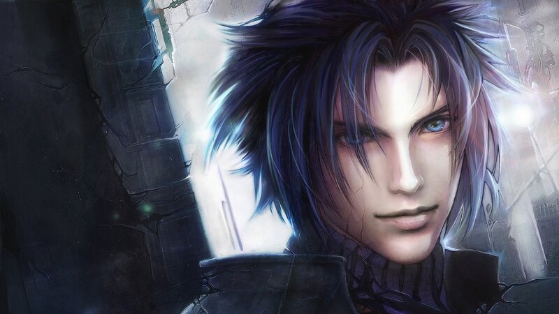 Male Character with Blue Hair — Dramatic