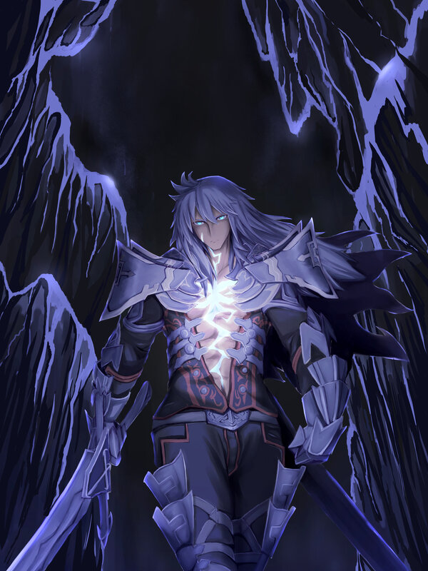 Male Character with Glowing Chest