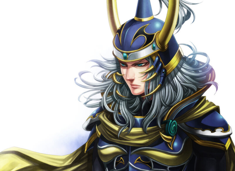 Male Character with Silver Hair — Blue