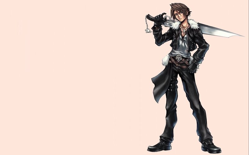 Male Character with Sword — Black, Confident