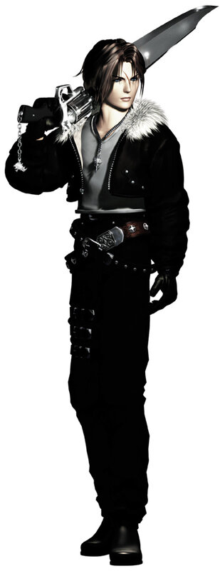 Male Character with Sword — Black, Serious