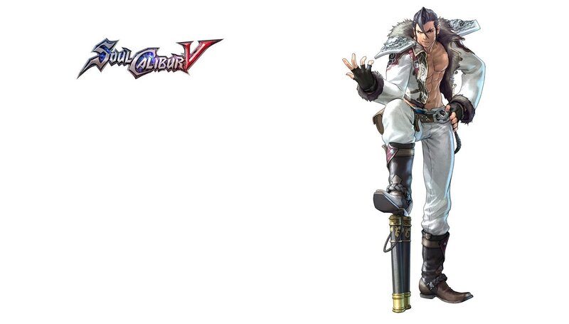 Male Character with Sword — White