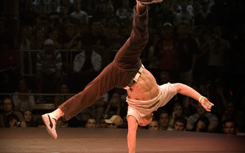 Male Dancer Performing Handstand