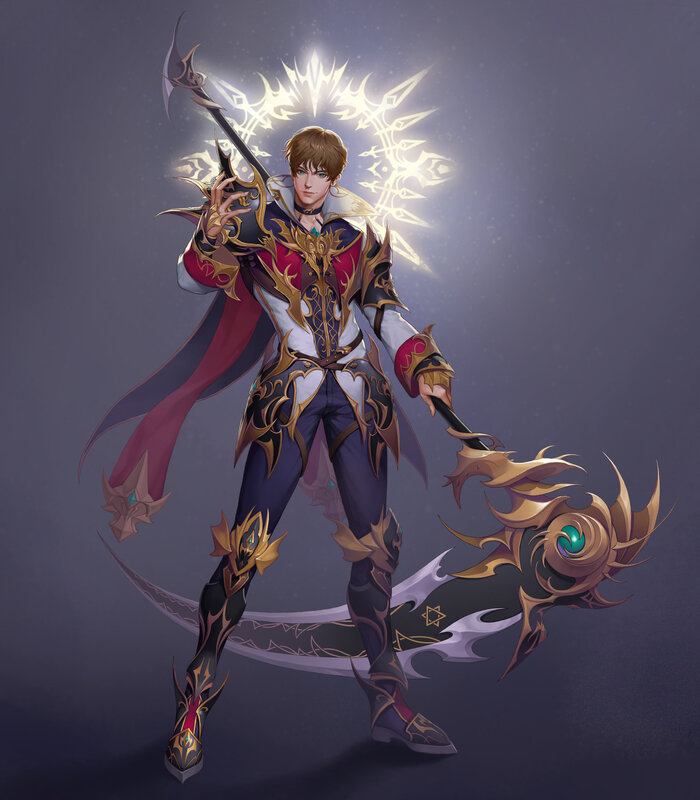 Male Fantasy Warrior — Purple