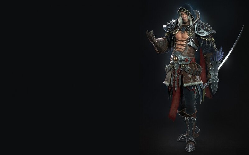 Male Warrior Character — Black