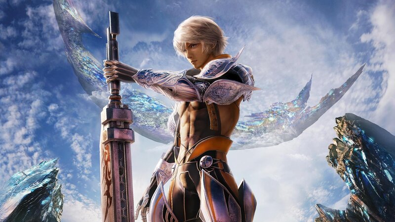 Male Warrior with Sword — Blue, Dramatic