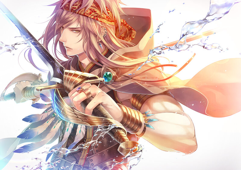 Male Warrior with Sword — Gold