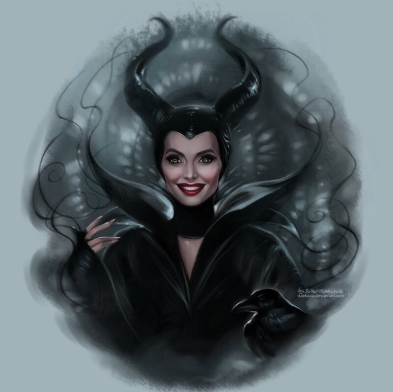 Maleficent Character Portrait — Black