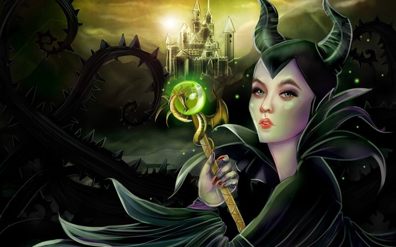 Maleficent Holding Staff — Black