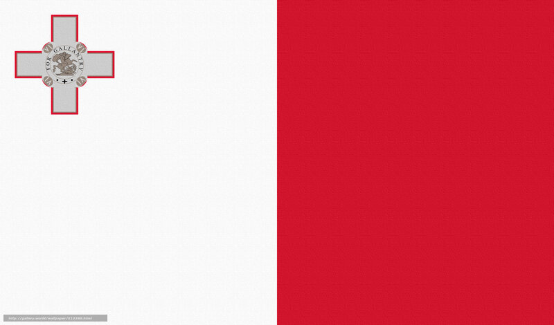 Malta flag with emblem