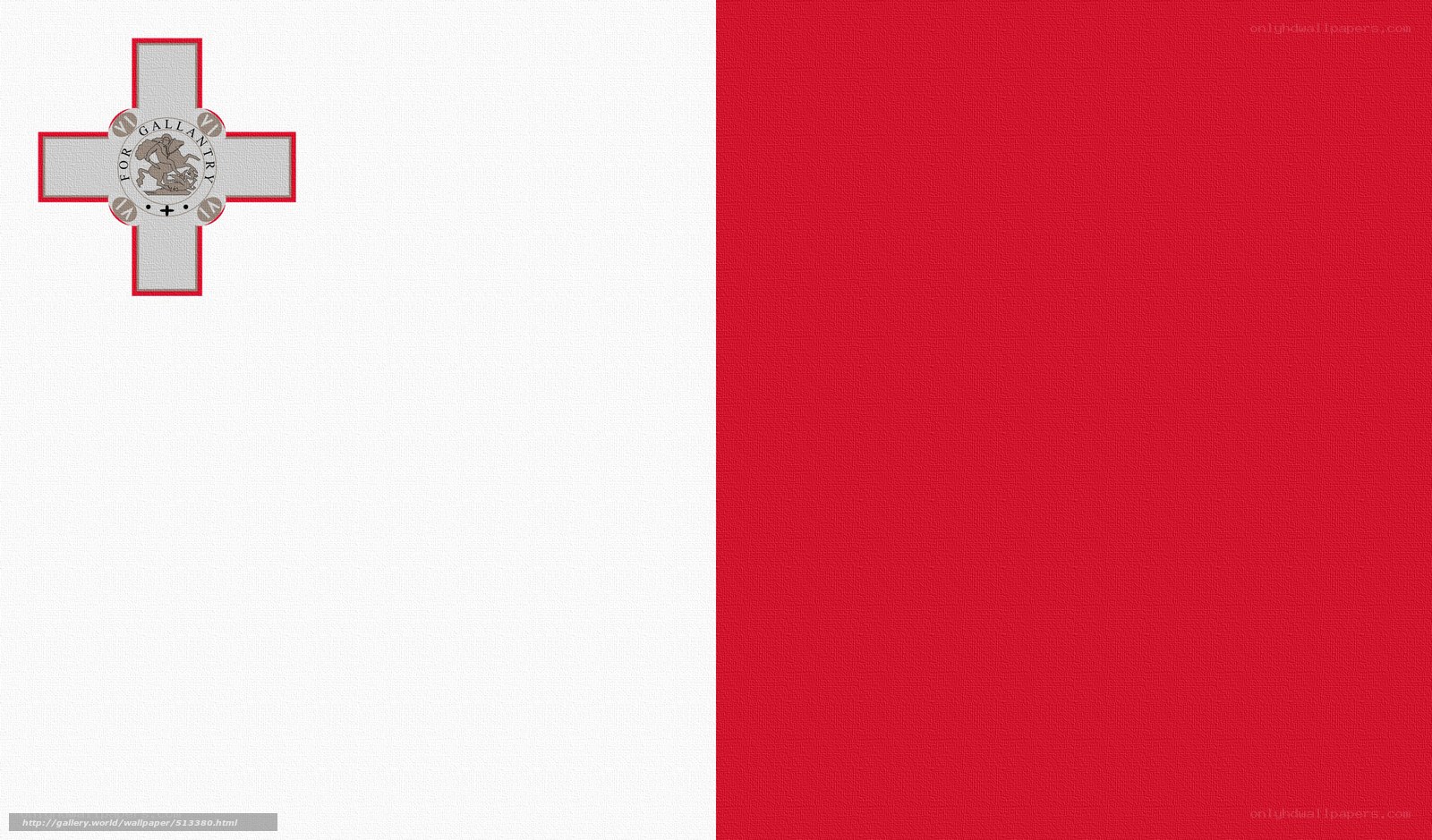 Malta flag with emblem