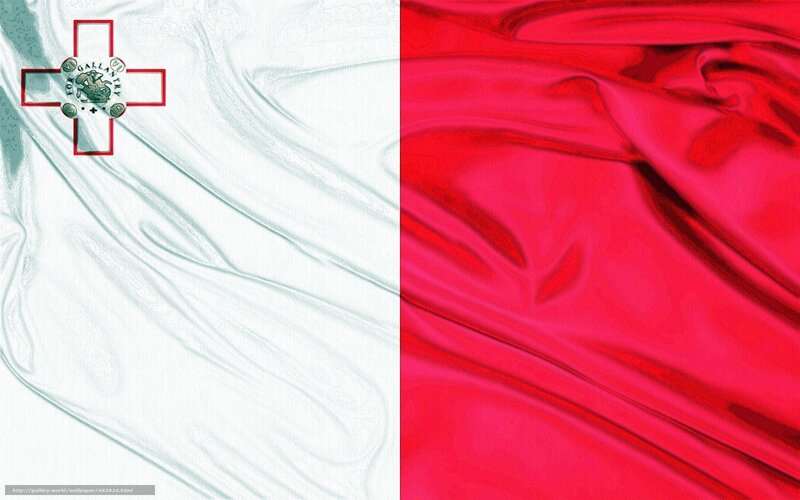 Malta flag with fabric texture