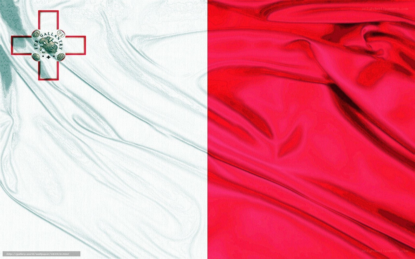 Malta flag with fabric texture