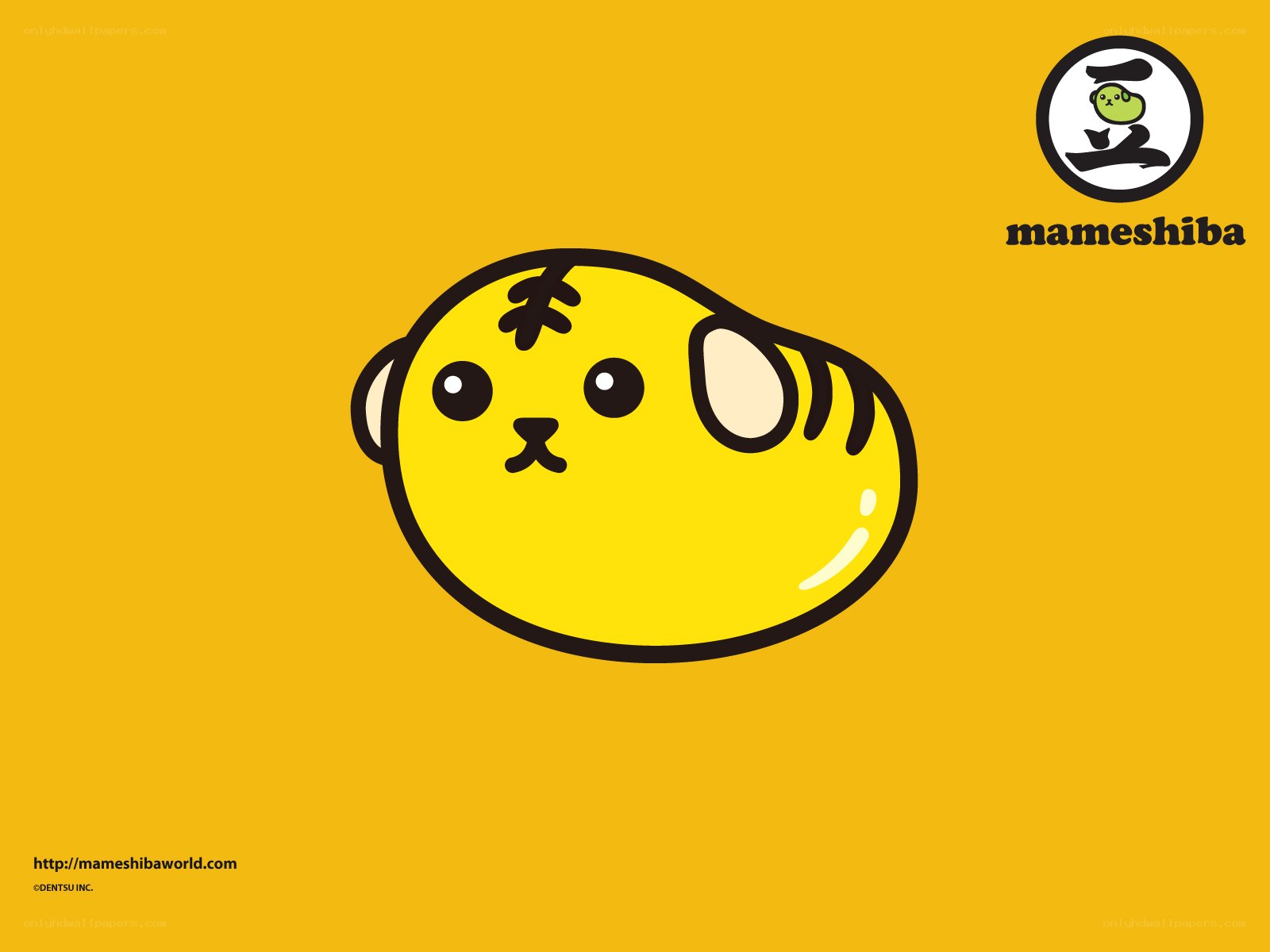 Mameshiba character on yellow