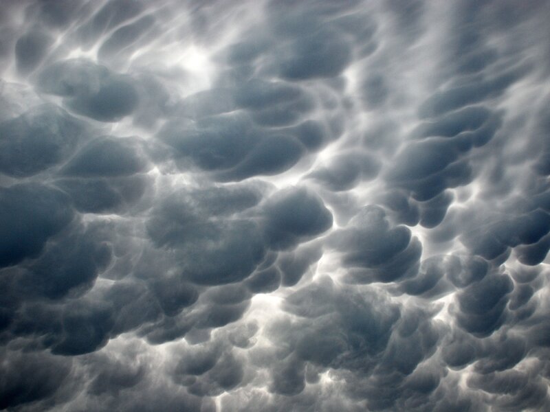 Mammatus Clouds — Gray, Dramatic, Photograph, White