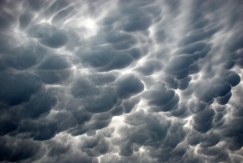 Mammatus Clouds — Gray, Dramatic
