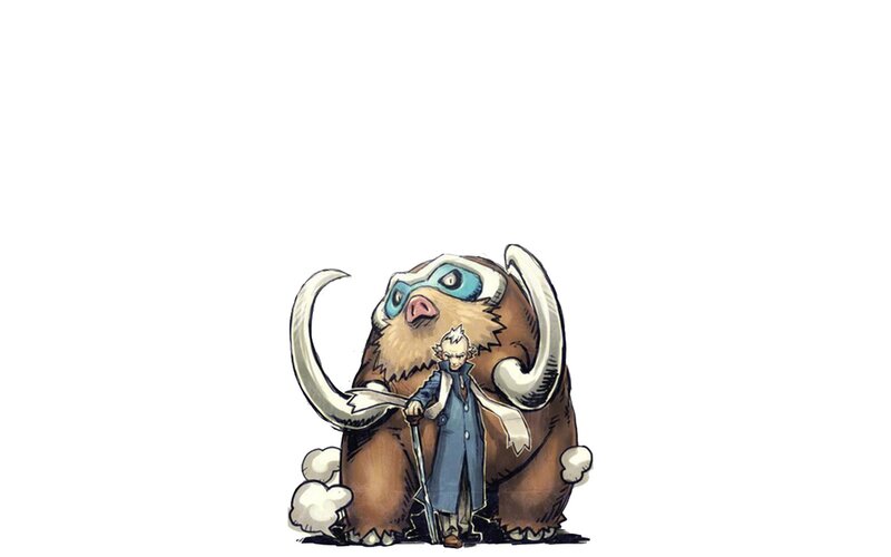 mammoth and wizard character