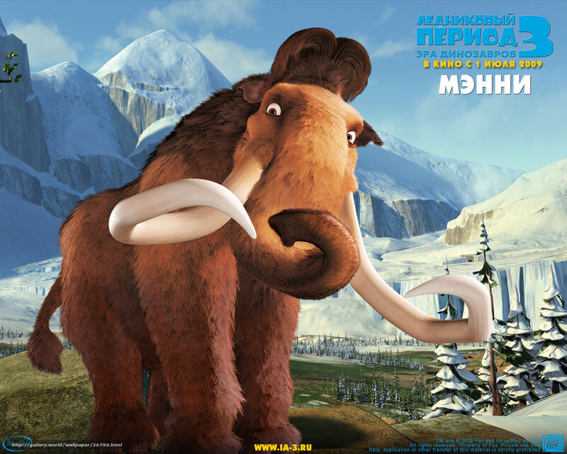 Mammoth Character in Snow