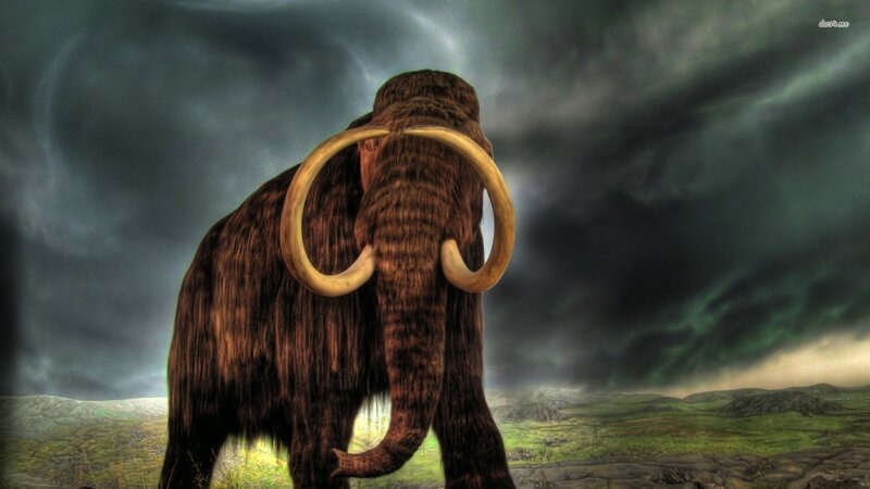 Mammoth in Storm — Green