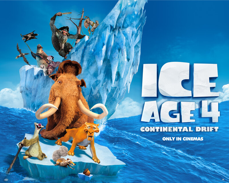 Mammoth on Ice Floe — Blue