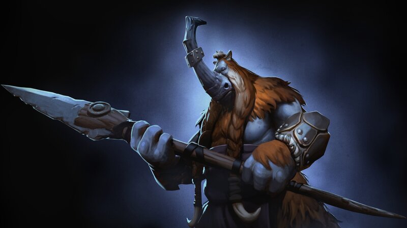 mammoth warrior with spear