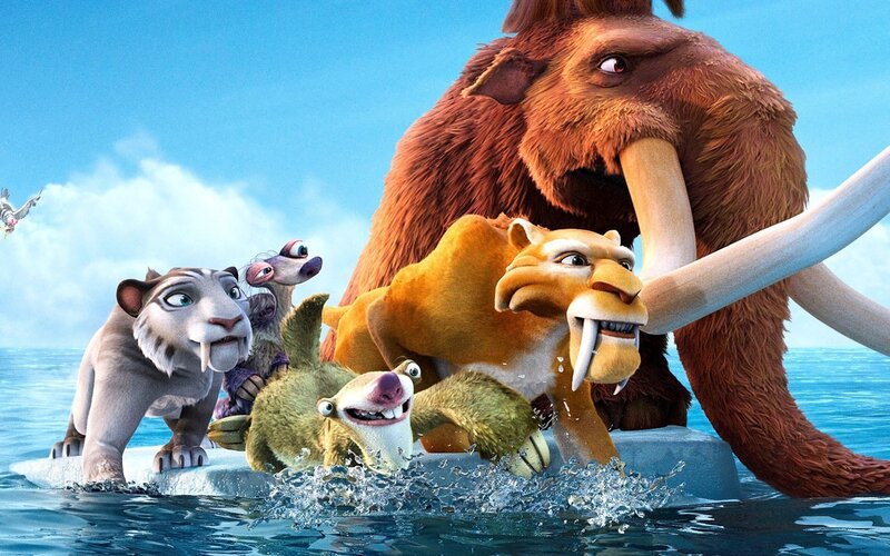 Mammoths and Saber-toothed Cats — Blue