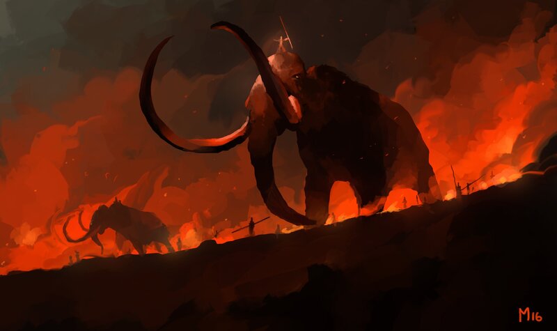 Mammoths in Fire