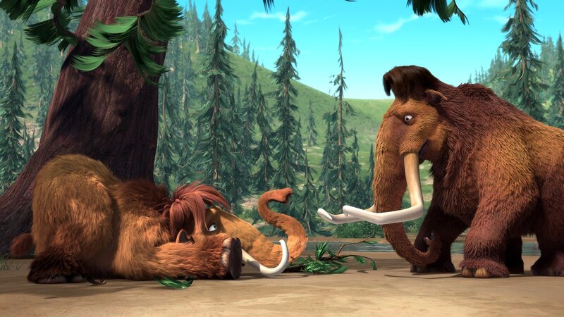 Mammoths in Forest — Brown