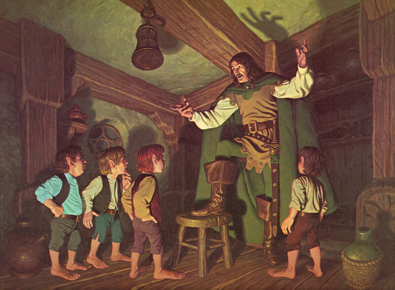 Man Addressing Dwarves