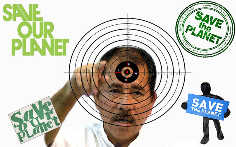 Man Aiming a Gun — Green