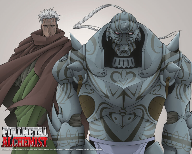Man and Armored Figure — Gray