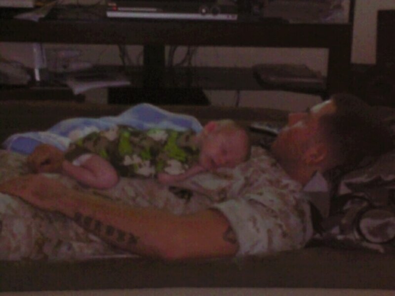 Man and Baby Sleeping