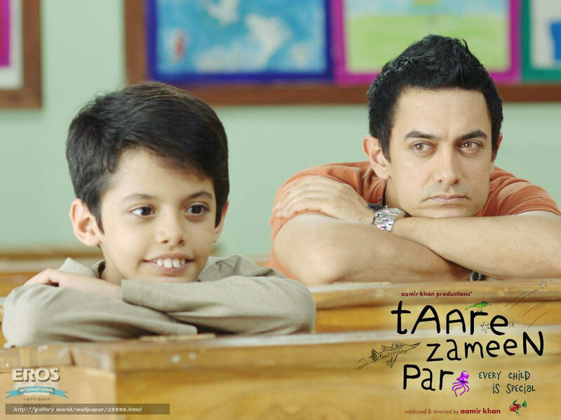 Man and Boy in Classroom