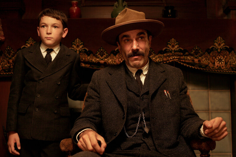 Man and boy in vintage attire