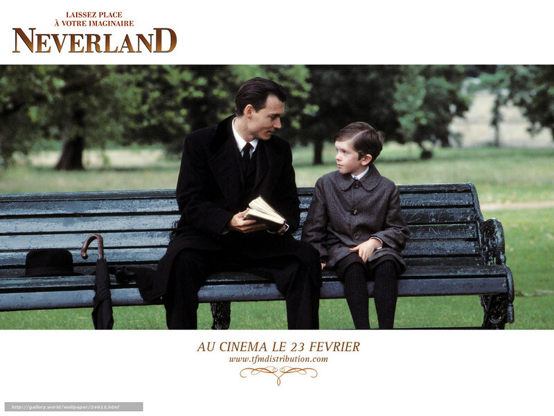 Man and Boy on Bench — Green