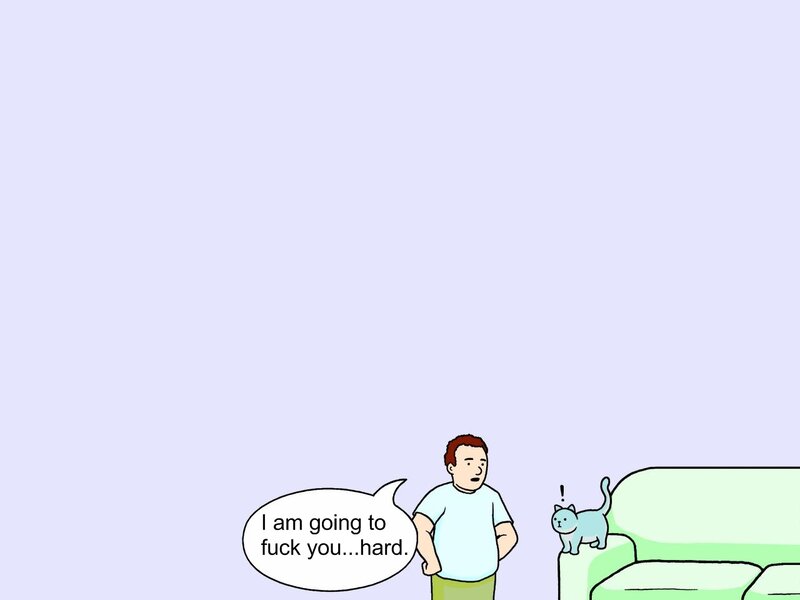 man and cat cartoon