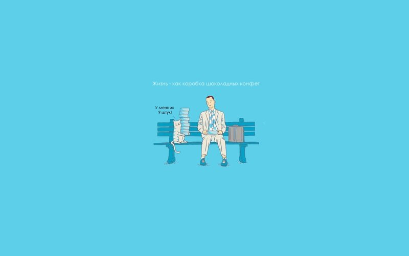 Man and cat on a bench