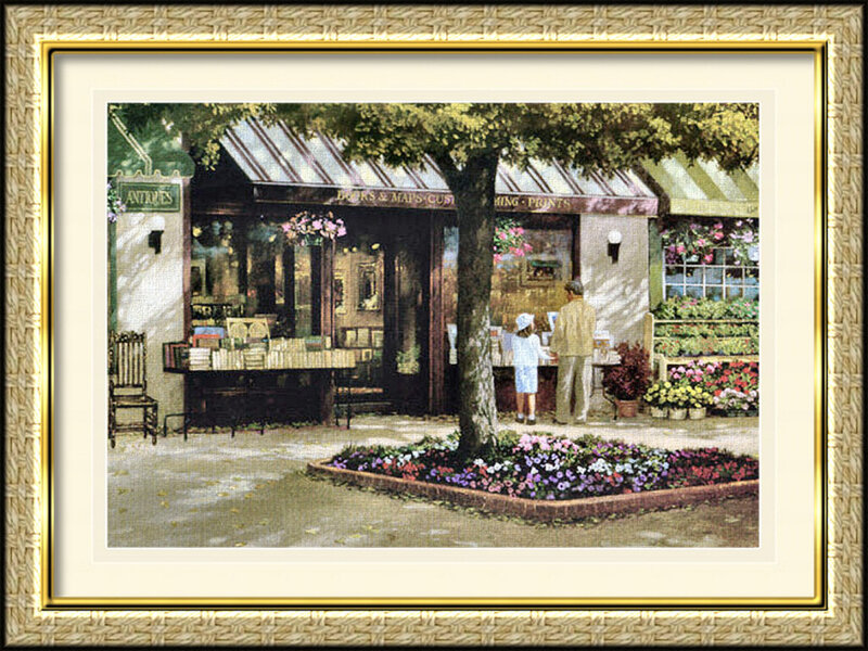 Man and Child at Shop